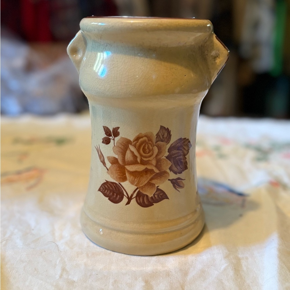 Vintage Floral Ceramic Vase